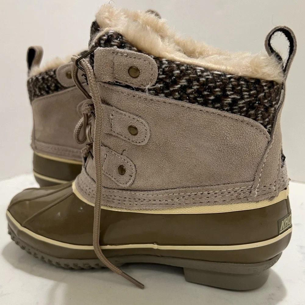 US Ski Team Tan and Brown Winter Boots